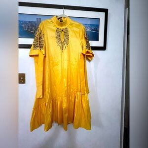 Brand new LAGEZ  deign yellow gorgeous relax dress .